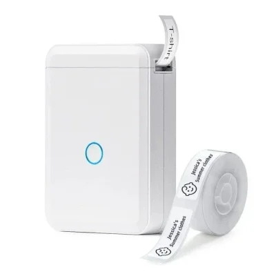 D110 0.5 Inch Label Printer with Tape - White